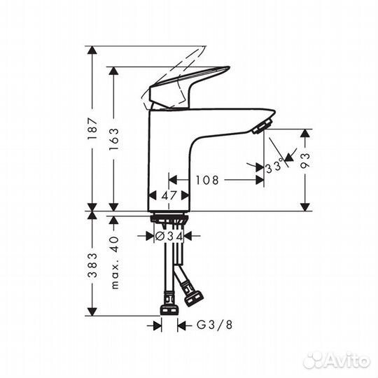 Hansgrohe Logis Смеситель для раковины 71101670