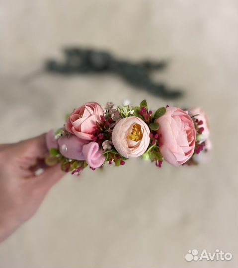 Ободок с цветами