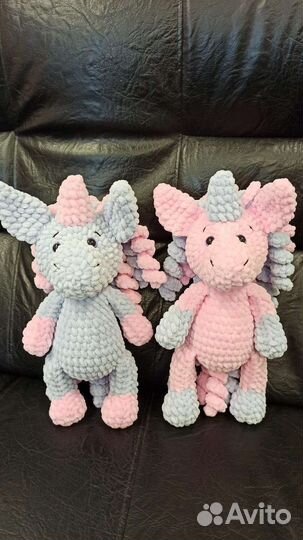 Игрушка вязаная единорожка