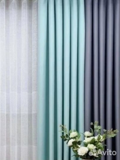 Шторы тюль лен рогожка блэкаут