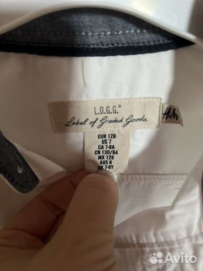 Рубашка для мальчика 128 H&M