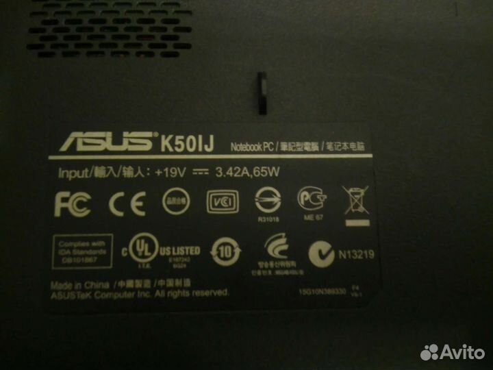 Ноутбук Asus k50ij