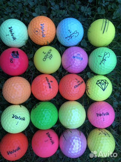 Мячи для гольфа игровые цветные 20шт