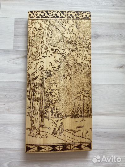 Картина деревянная выжигание
