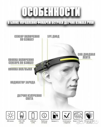 Фонарь спортивный налоюный