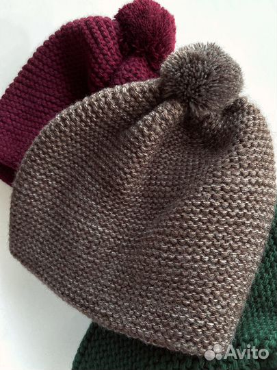 Шапки шерстяные зимние осенние. Новые. Шерсть