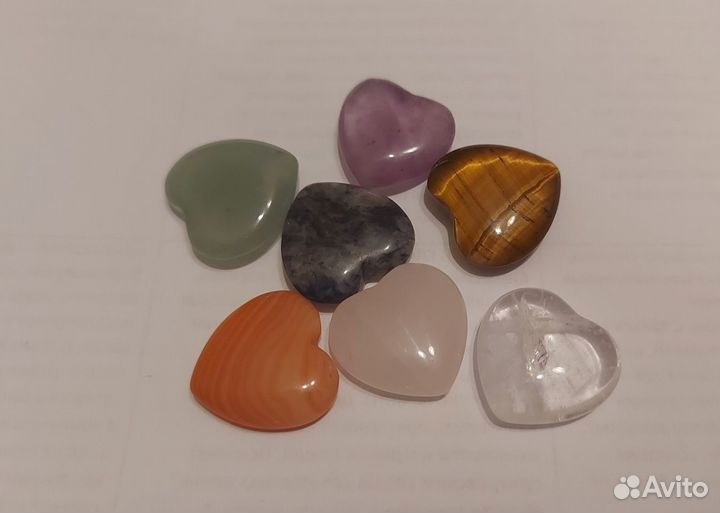 Мыло сердце ручной работы с натуральными камнями