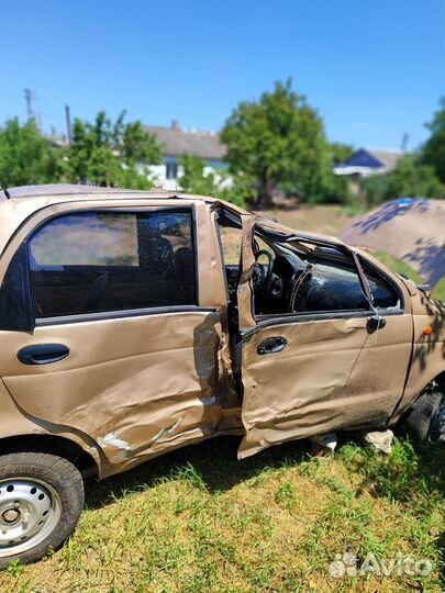 Daewoo Matiz 0.8 МТ, 2002, битый, 225 000 км