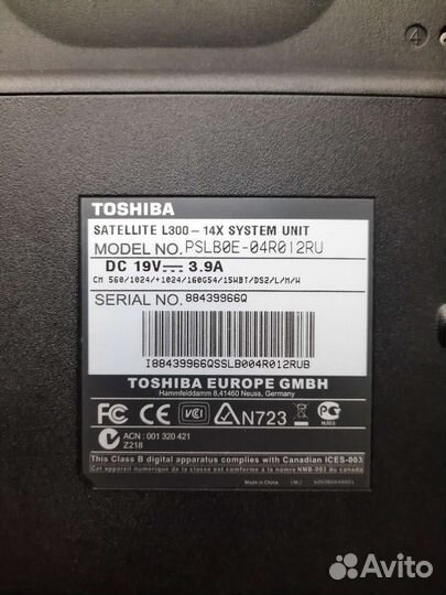Toshiba Satellite L300-14X (pslb0e-04R012RU)