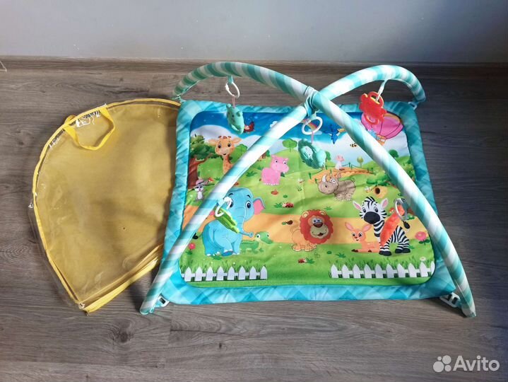 Детский развивающий коврик для малышей 75х65