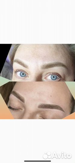 Татуаж, перманентный макияж пудровых бровей,губ