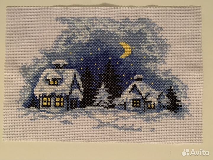 Картина вышитая крестом ручная работа