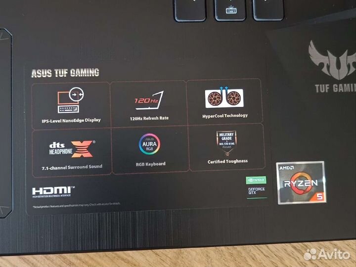 Игровой asus (GTX1650/RyZ-5/16Ram/120Hz/m2-512GB)