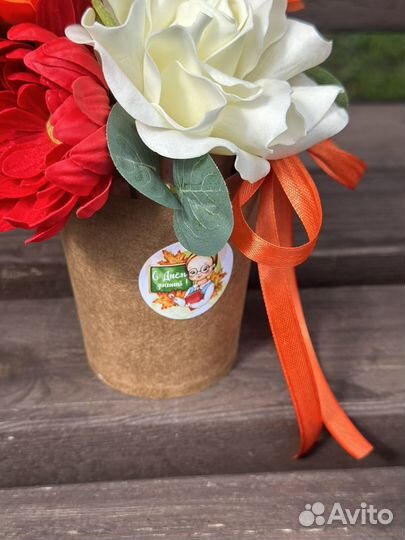 Букет к 1 сентября для учителя, мыльные цветы