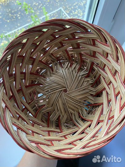 Кашпо плетеное d15, h10