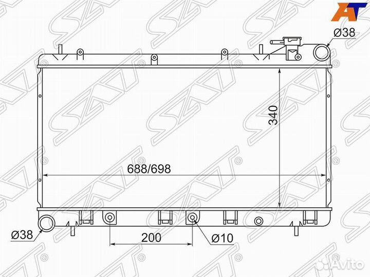 Радиатор охлаждения Subaru Forester SF (1997-2002)