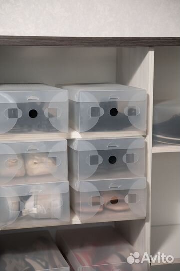 Прозрачные коробки для хранения вещей самосборные