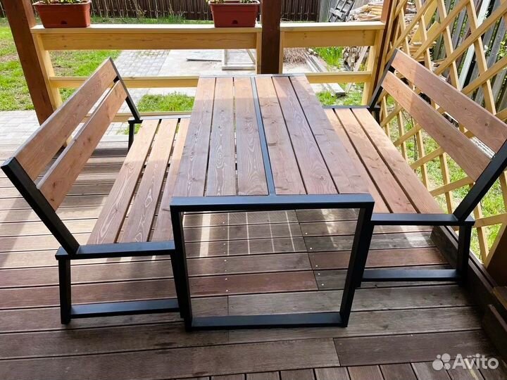 Уличная садовая мебель в стиле лофт