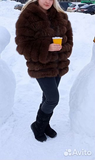 Шуба песец трансформер 44