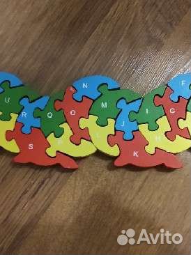 Пазл деревянный гусеничка