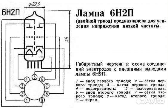 Радиолампы 6н2п, 6н1п-ев, 6ж2п
