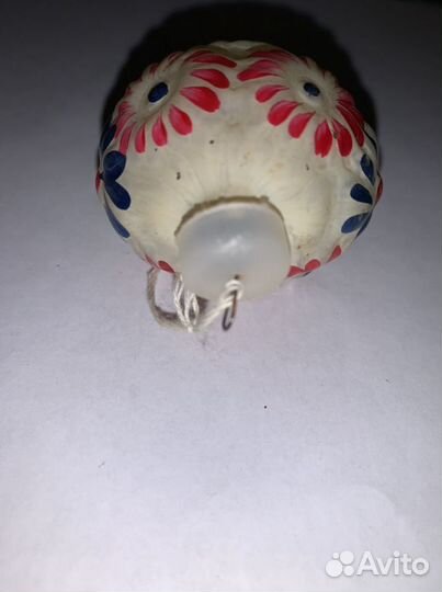 Елочные игрушки советские СССР корзинка с цветами