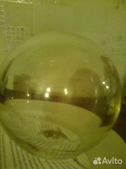 Прозрачный хрустальный шар СССР диам15 см тяжелый