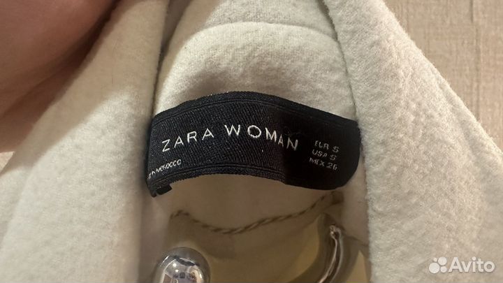 Пальто zara белое