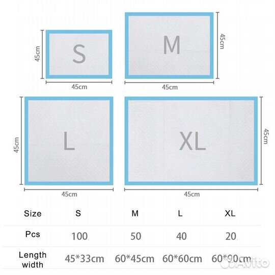 Пелёнки для животных, собак, разных размеров