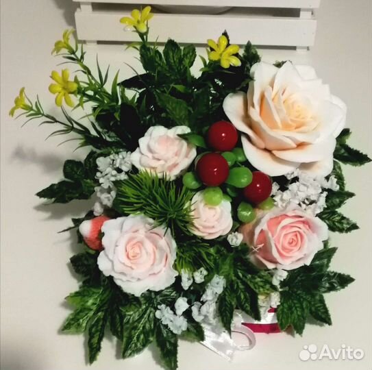 Букет-композиция из натурального мыла