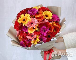 Букет из 49 гербер стандарт микс