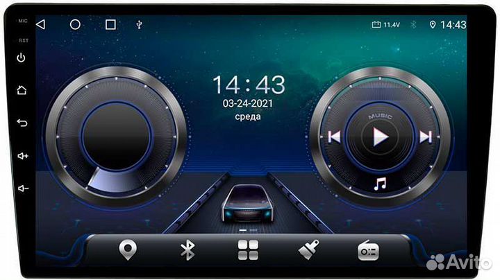 Мультимедиа андроид магнитола 4+32 Гб 8 ядер