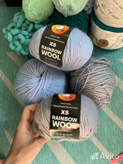 Пряжа для вязания хлопковая и плюшевая