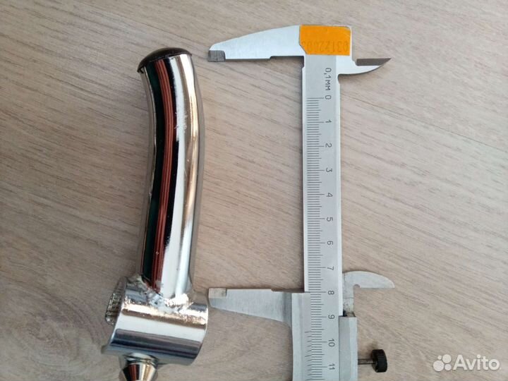 Велорога на руль сталь хром