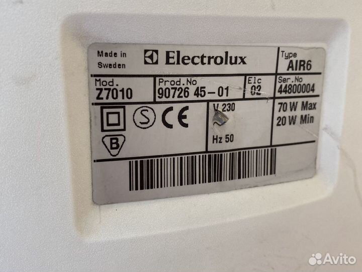 Воздухоочиститель Electrolux 66 м2