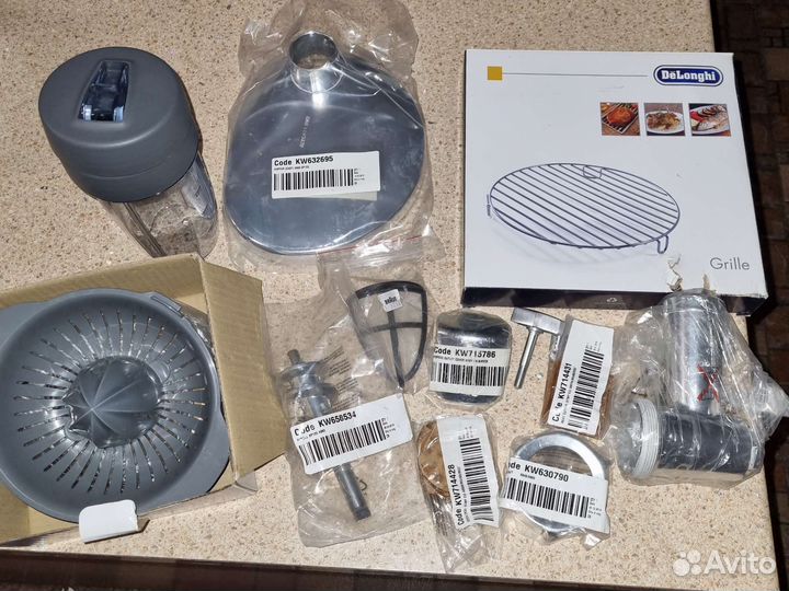 Запчасти Kenwood,DeLonghi мясорубки,комбайны,гриль