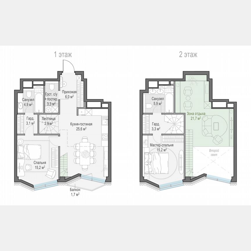 2-к. квартира, 86,5 м², 9/14 эт.