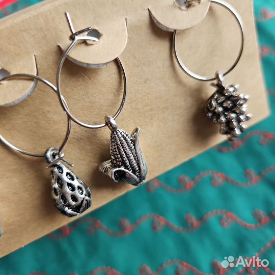 Подвески на бокал металлические 