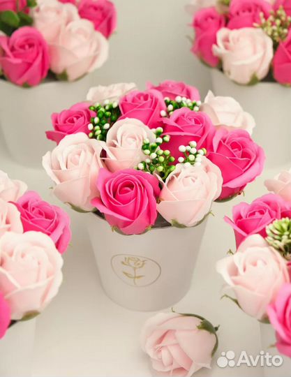 Букеты из мыльных роз