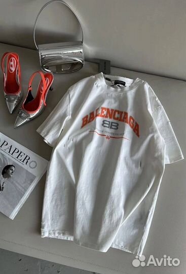 Balenciaga футболка стильная (Хит 2024)