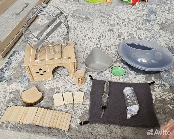 Клетка для дегу и шиншил, большая оборудованная