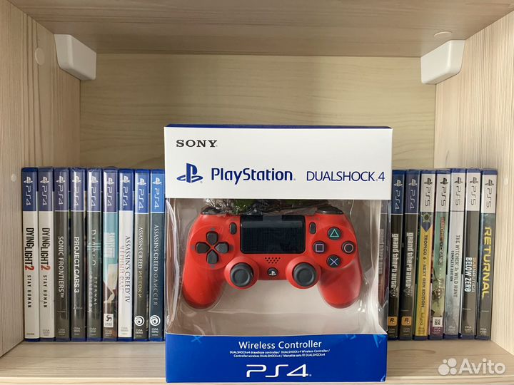 Геймпад Replica PS4 v2 PlayStation Red/Красный (Но