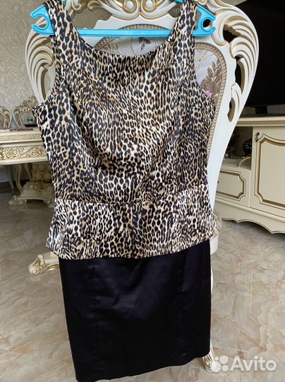 Платье леопардовое