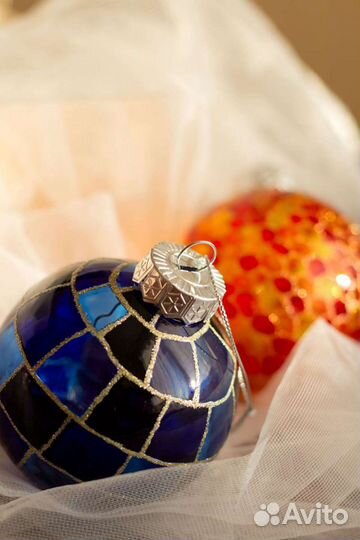 Шары на ёлку с ручной росписью