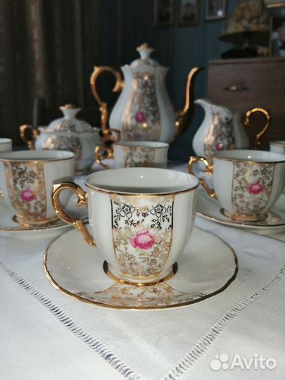 Сервиз кофейный. Великолепный фарфор. Чехия
