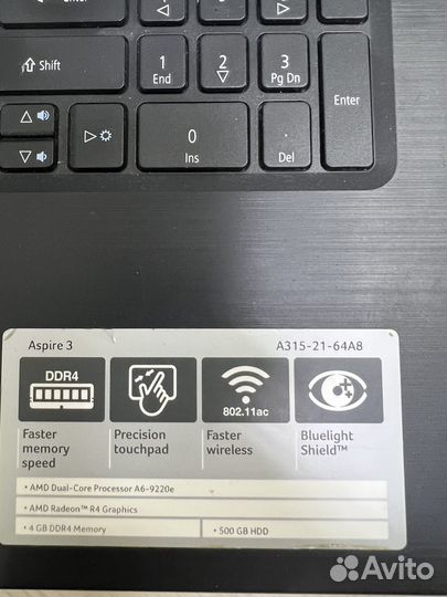 Acer aspire 3 a315-21-64А8