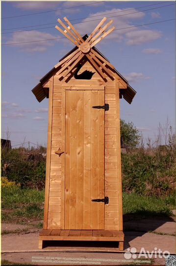 Уличный туалет деревянный ELE1006