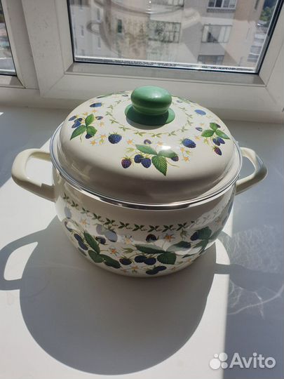 Кастрюля эмалированная метрот