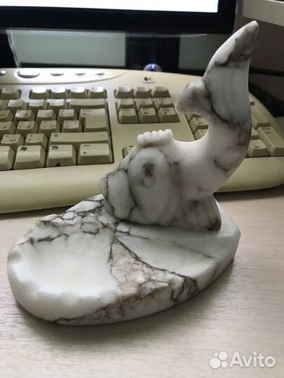 Пепельница Рыбка из натурального камня СССР