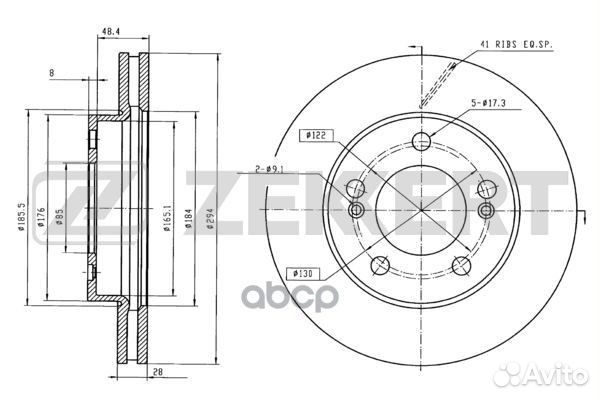 Диск торм. перед. SsangYong Actyon 05- Kyron 0